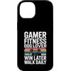 Gaming Workout Gamer Gym Motivation Custodia per iPhone 14 Gamer Fitness Dog Lover Sudore Ora Vinci Più Tardi Passeggiata Ogni Giorno