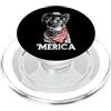 Merica USA Patriotic Cute Funny 4th of J Australian Shepherd - Occhiali da sole con bandiera australiana americana PopSockets PopGrip per MagSafe