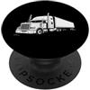 Trucker Vintage Americana Rig Patriotic Patriotic Semi Truck Funny Distressed Flag Dicendo PopSockets PopGrip Adesivo