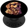 Golden Retriever Dog with Sunglasses Des Golden Retriever con occhiali da sole PopSockets PopGrip Adesivo
