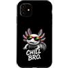Gamer Coole Sprüche Lustiges Fun Shirt C Custodia per iPhone 11 Chill Bro Cooler Axolotl Occhiali da Sole Scritta Divertente Gamer