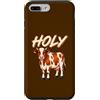 Funny Brown Cow Tees Custodia per iPhone 7 Plus/8 Plus Holy Brown Mucca Divertente Fattoria Amante Animali Parole Gioco di parole Umorismo