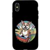 Funny Labrador Roller Coaster Shirt Dog Custodia per iPhone X/XS Divertente Labrador Roller Coaster Dog Meme Cute Ride