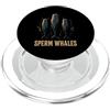 Prehistoric Sea Gear Dormire Balene Sperma Biologia Profonda Mare Natura PopSockets PopGrip per MagSafe