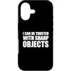 I Can Be Trusted With Sharp Objects Shir Custodia per iPhone 17 I Can Be Trusted With Sharp Objects