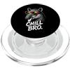 Gamer Coole Sprüche Lustiges Fun Shirt C Chill Bro Cooler Tapir Occhiali da Sole Scritta Divertente Gamer PopSockets PopGrip per MagSafe