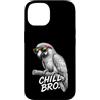 Gamer Coole Sprüche Lustiges Fun Shirt C Custodia per iPhone 14 Chill Bro Cooler pappagallo occhiali da sole con scritta divertente giocatore
