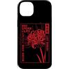 Red Spider Lily Flower Manga Aesthetic A Custodia per iPhone 14 Plus Spider Lily Giapponese Vaporwave Manga Flower Streetwear Art