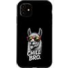 Gamer Coole Sprüche Lustiges Fun Shirt C Custodia per iPhone 11 Chill Bro Cooler Lama Alpaca Occhiali da sole Fun Scritta Gamer