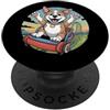 Funny Labrador Roller Coaster Shirt Dog Divertente Labrador Roller Coaster Dog Meme Cute Ride PopSockets PopGrip Adesivo