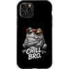 Gamer Coole Sprüche Lustiges Fun Shirt C Custodia per iPhone 11 Pro Chill Bro - Occhiali da sole a forma di rana, con scritta divertente