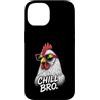 Gamer Coole Sprüche Lustiges Fun Shirt C Custodia per iPhone 14 Chill Bro Cool Gallo Gallo Occhiali da Sole Scritta Divertente Gamer
