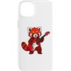 Red Panda Apparel Tee Custodia per iPhone 14 Plus Vintage Red Panda Punk Music Playing Guitar
