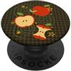 Applecore Whimsy Twee y2k Apple Graphic Apple y2k Kawaii Cute Vintage 90s Retro Brown Grunge Teen PopSockets PopGrip Adesivo