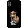 Gamer Coole Sprüche Lustiges Fun Shirt C Custodia per iPhone X/XS Chill Bro Cool Cammello Occhiali da Sole Fun Scritta Divertente Gamer