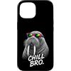Gamer Coole Sprüche Lustiges Fun Shirt C Custodia per iPhone 15 Chill Bro Cooler Walross Walrus Occhiali da sole con scritta Gamer