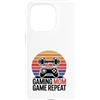 Retro Fitness Gaming Mom Workout Gamer Custodia per iPhone 15 Pro Gioco Mamma Gioco Ripetizione Retro Fitness Gamer