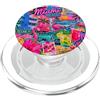 Sunset Vibe Co. Miami Aerografo Tramonto Tropicale Farfalle Beach Art PopSockets PopGrip per MagSafe