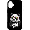 Gamer Coole Sprüche Lustiges Fun Shirt C Custodia per iPhone 16 Chill Bro Cool Panda Orso Occhiali da Sole Scritta Divertente Gamer