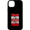 Matching Red Color Graphic Tee Custodia per iPhone 14 Plus Colore rosso You&Me&You&Me Grafica rossa
