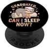 Funny Lazy Girl Graduation Sloth Class o Divertente pigra ragazza laurea bradipo coquette arco liceo PopSockets PopGrip Adesivo