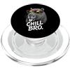 Gamer Coole Sprüche Lustiges Fun Shirt C Chill Bro Cooler Capybara Occhiali da Sole Scritta Divertente Gamer PopSockets PopGrip per MagSafe