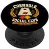 Funny Cornhole Backyard Games Apparel Cornhole Social Club Bean Bag Lancio Gioco PopSockets PopGrip Adesivo