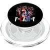 Rooster Meme Fireworks Patriotic Chicken F Caw F Funny 4th of July American Flag Rooster Meme PopSockets PopGrip per MagSafe