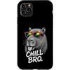 Gamer Coole Sprüche Lustiges Fun Shirt C Custodia per iPhone 11 Pro Max Chill Bro Cooler Capybara Occhiali da Sole Scritta Divertente Gamer