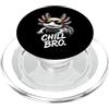 Gamer Coole Sprüche Lustiges Fun Shirt C Chill Bro Cooler Axolotl Occhiali da Sole Scritta Divertente Gamer PopSockets PopGrip per MagSafe