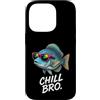 Gamer Coole Sprüche Lustiges Fun Shirt C Custodia per iPhone 14 Pro Chill Bro Cool Fish Occhiali da sole con scritta divertente