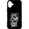 Gamer Coole Sprüche Lustiges Fun Shirt C Custodia per iPhone 16 Plus Chill Bro Cooler Tapir Occhiali da sole Fun Scritta Divertente Gamer