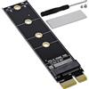 Inline Scheda di interfaccia PCIe x1 a M.2 NVMe SSD, adattatore per chiavi M/B+M, formati SSD 2230-2280, dissipatore di calore e accessori inclusi 76619H
