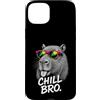 Gamer Coole Sprüche Lustiges Fun Shirt C Custodia per iPhone 15 Plus Chill Bro Cooler Capybara Occhiali da Sole Scritta Divertente Gamer