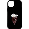 Matching Red Color Graphic Tee Custodia per iPhone 14 Plus Grafica rossa Nuvola Aerei Rosso
