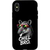 Gamer Coole Sprüche Lustiges Fun Shirt C Custodia per iPhone X/XS Chill Bro Cooler Tapir Occhiali da Sole Scritta Divertente Gamer