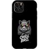 Gamer Coole Sprüche Lustiges Fun Shirt C Custodia per iPhone 11 Pro Chill Bro Cooler - Occhiali da sole con cinghiale e scritta divertente