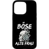 NextLevel Merch Custodia per iPhone 15 Pro Max Böse Alte Donna Vintage Teschio con frase sarcastica