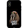 Gamer Coole Sprüche Lustiges Fun Shirt C Custodia per iPhone X/XS Chill Bro Cooler Walross Walrus Occhiali da sole con scritta Gamer