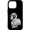 Gamer Coole Sprüche Lustiges Fun Shirt C Custodia per iPhone 16 Pro Chill Bro Cooler Flamingo Occhiali da sole con scritta divertente Gamer