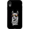 Gamer Coole Sprüche Lustiges Fun Shirt C Custodia per iPhone XR Chill Bro Cooler Lama Alpaca Occhiali da sole Fun Scritta Gamer