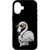 Gamer Coole Sprüche Lustiges Fun Shirt C Custodia per iPhone 16 Chill Bro Cooler Flamingo Occhiali da sole con scritta divertente Gamer