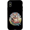 Funny Labrador Roller Coaster Shirt Dog Custodia per iPhone X/XS Divertente Labrador Roller Coaster Dog Meme Happy Ride