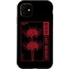 Red Spider Lily Flower Manga Aesthetic A Custodia per iPhone 11 Ragno Giglio Giapponese Gotico Anime Art Harajuku Fiore Otaku