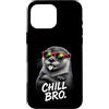 Gamer Coole Sprüche Lustiges Fun Shirt C Custodia per iPhone 16 Pro Max Chill Bro Cooler Otter Occhiali da sole con scritta divertente