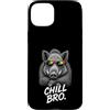 Gamer Coole Sprüche Lustiges Fun Shirt C Custodia per iPhone 15 Plus Chill Bro Cooler - Occhiali da sole con cinghiale e scritta divertente