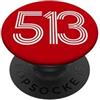 City & State Cincinnati Ohio 513 Codice area Residente locale Patriot America PopSockets PopGrip Adesivo