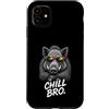 Gamer Coole Sprüche Lustiges Fun Shirt C Custodia per iPhone 11 Chill Bro Cooler - Occhiali da sole con cinghiale e scritta divertente