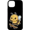 skateboard bee skating insect skater ska Custodia per iPhone 15 Plus Carino Bee in sella a uno skateboard