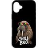 Gamer Coole Sprüche Lustiges Fun Shirt C Custodia per iPhone 16 Plus Chill Bro Cooler Walross Walrus Occhiali da sole con scritta Gamer
